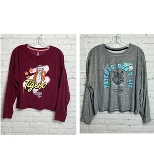 TWO Justice Stranger Things Long Sleeve PJ Tops